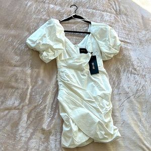 DO+BE White Puff Sleeve Dress